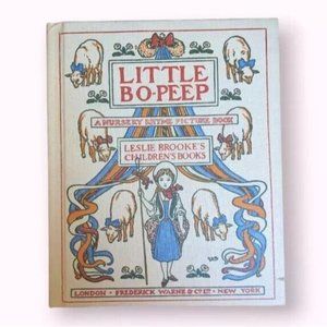Leslie Brookes Little Bo Peep Nursery Rhymes Hardcover Illustrated Book Vtg Old
